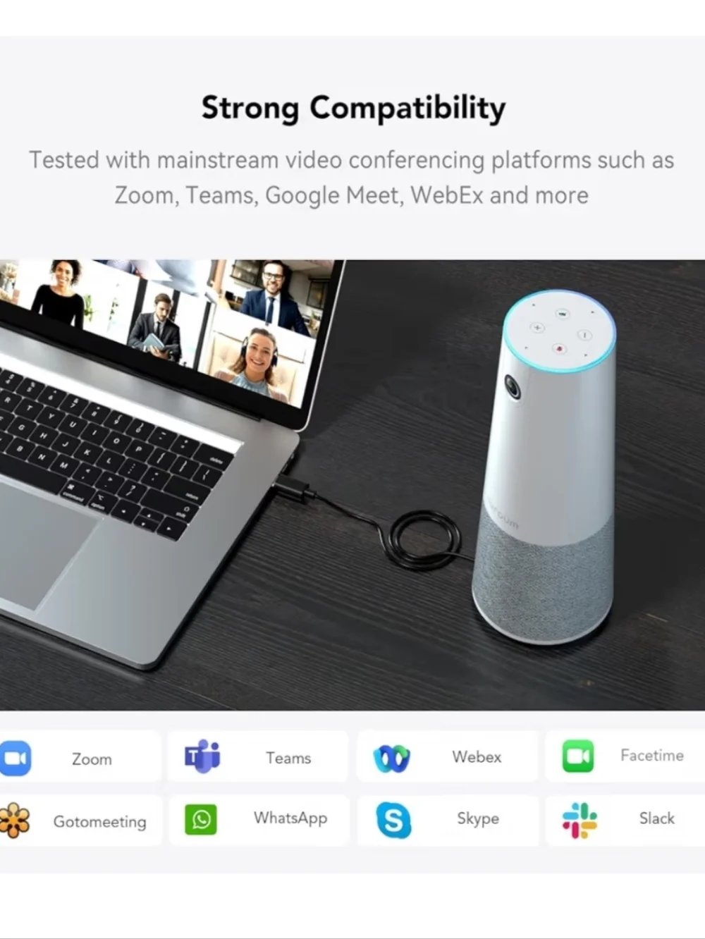 HD Conference Webcam, Video Conferencing Camera with Microphone and Speake